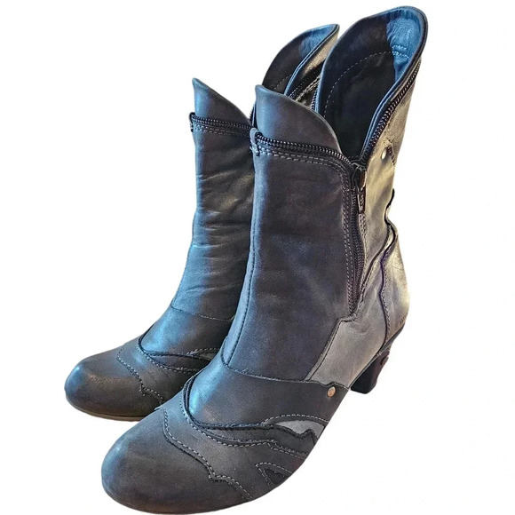 Dkode Women's Boho Leather Vintage Style Zippered Retro Ankle Boots Size EU 38. - Picture 4 of 15